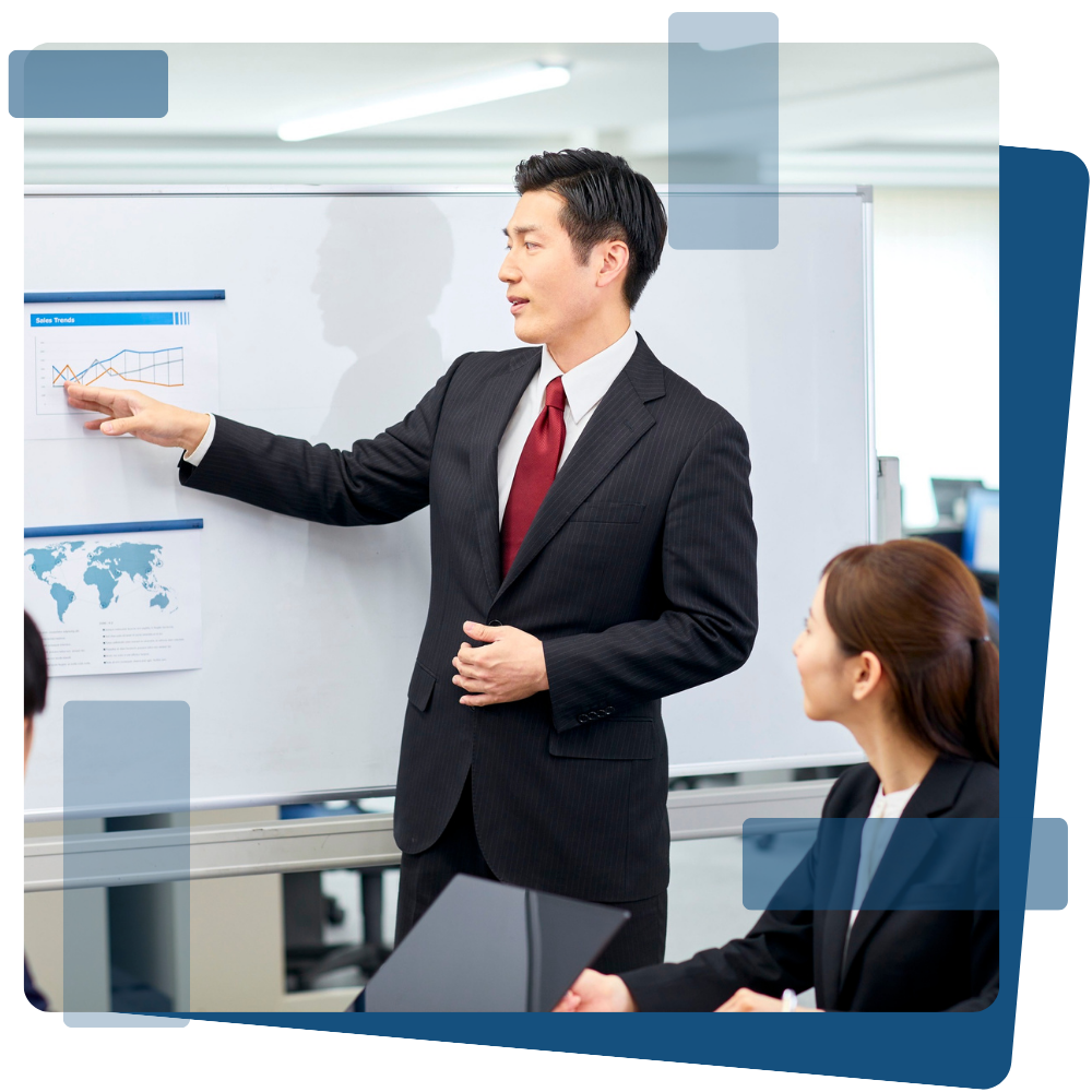 Apoie suas decisões de vendas em pesquisas de mercado, análise demográfica e estruturação eficiente do setor comercial.